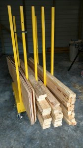 Dolly Max loaded with shelving wood