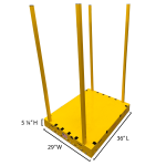 Shuttle Dolly Base Model 2 Dimensions 150x150