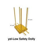 Yel Low Safety Dolly With Post Dimensions 150x150