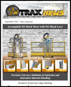 Preview of September 2021 Newsletter featuring Sign Making Accessories and GlassBuild Info