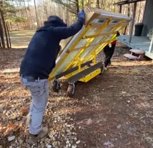 Job-Site Scoop Dolly moving windows