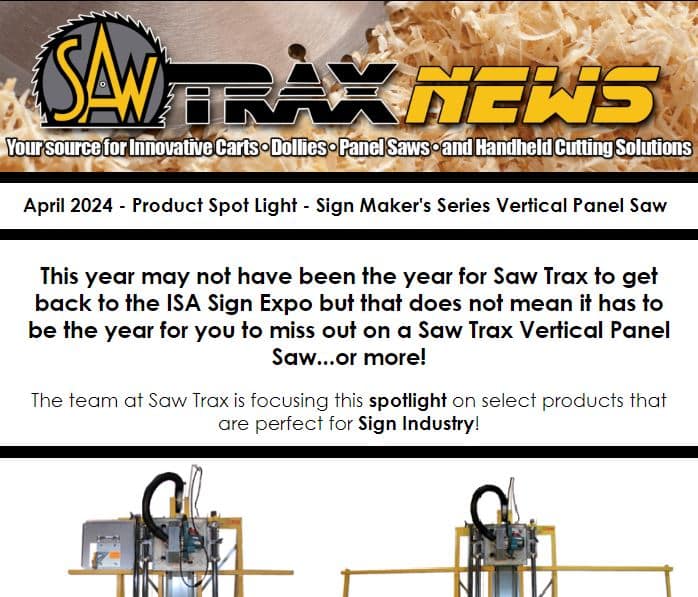 Saw Trax April 2024 Newsletter