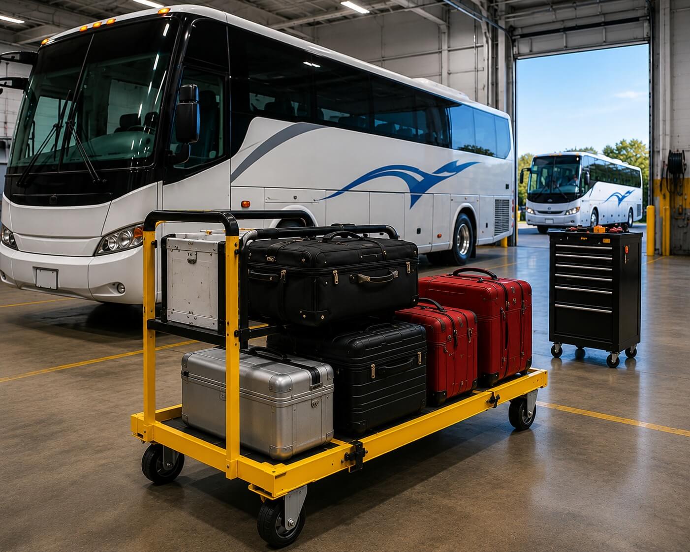 Travel Bus Safety Solutions Travel bus luggage and workplace safety solutions by Saw Trax